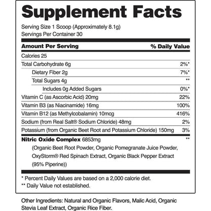 Nitric Oxide Organic Beets - Mixed Berry Flavor